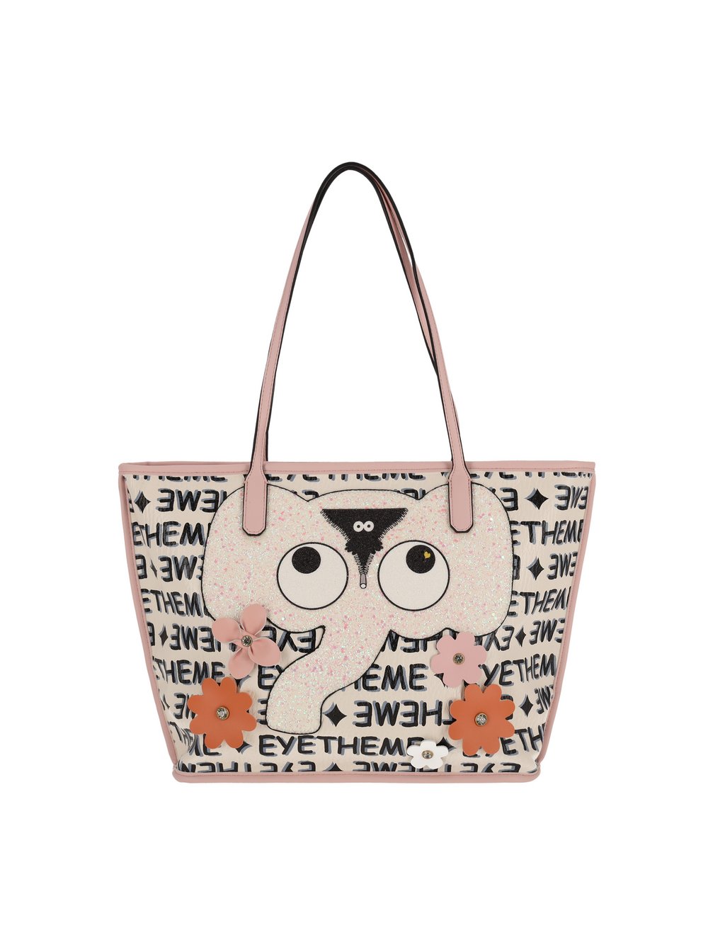 MyMo 2-IN-1-Tragetaschen-Set Damen pink bedruckt, ONE SIZE