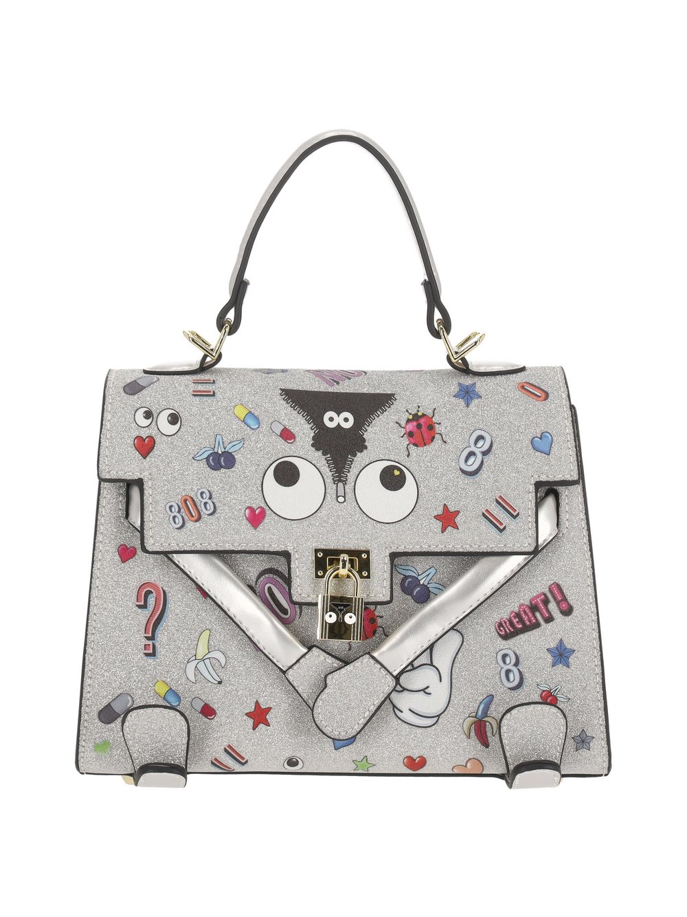 MyMo Schulranzen Damen grau bedruckt, ONE SIZE