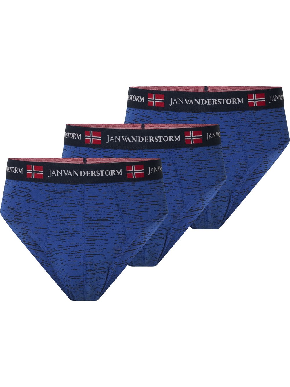 Thumbnail - Jan Vanderstorm Slip Herren Baumwolle blau gemustert, XL