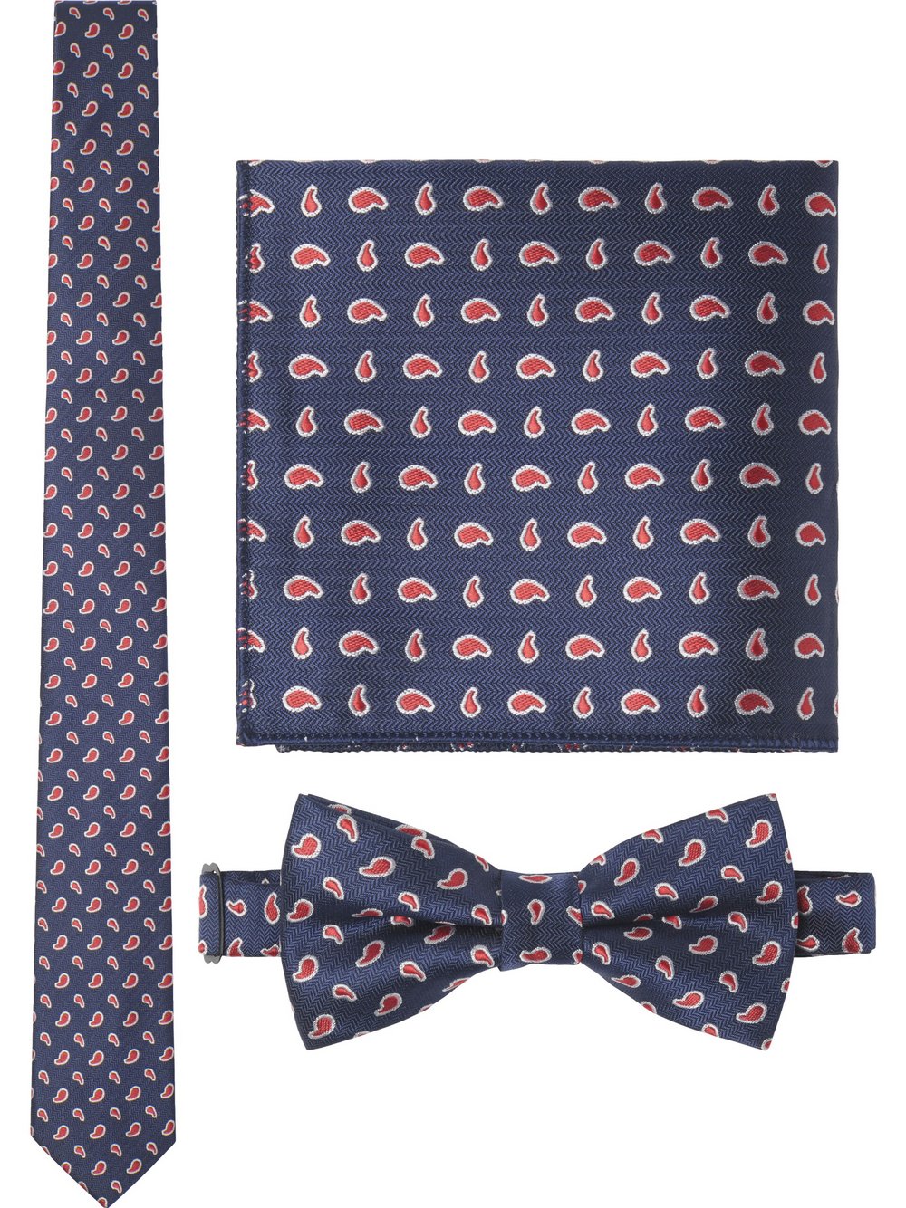 Thumbnail - BABISTA 3 tlg. Krawattenset Herren blau gemustert, ONE SIZE