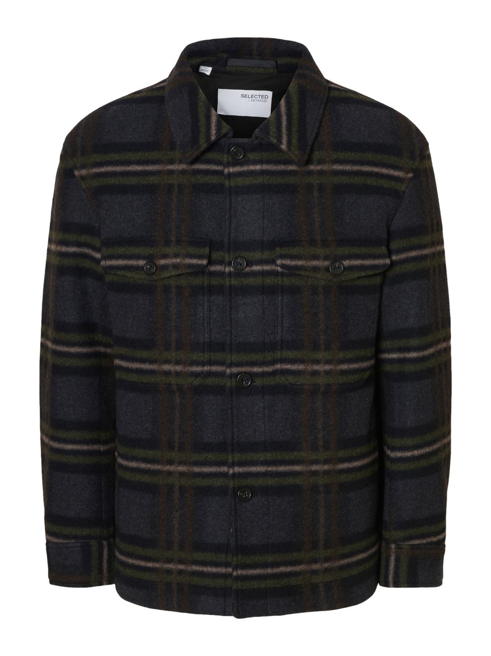 Thumbnail - Selected Hemdjacke Herren blau kariert, L