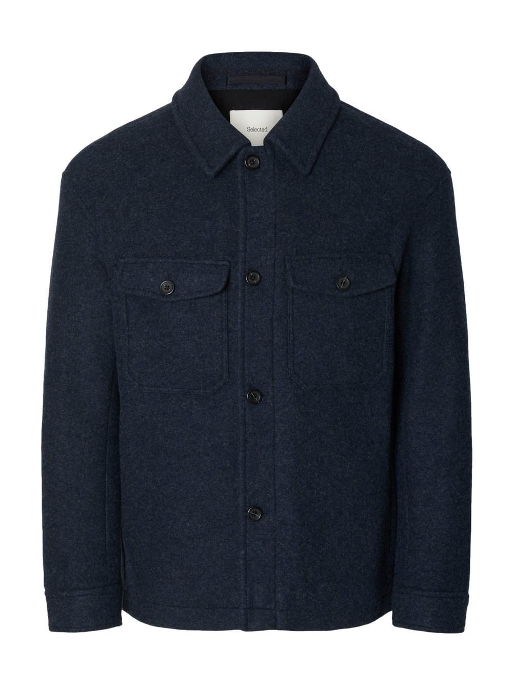 Thumbnail - Selected Hemdjacke Herren blau meliert, L