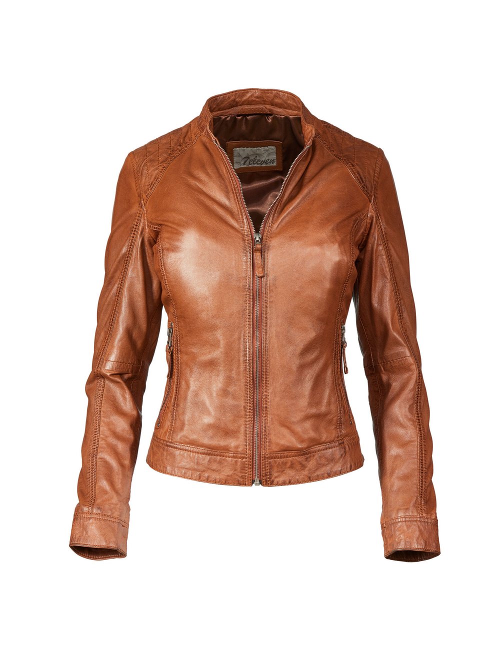 Thumbnail - 7 eleven Lederjacke Damen braun, 48