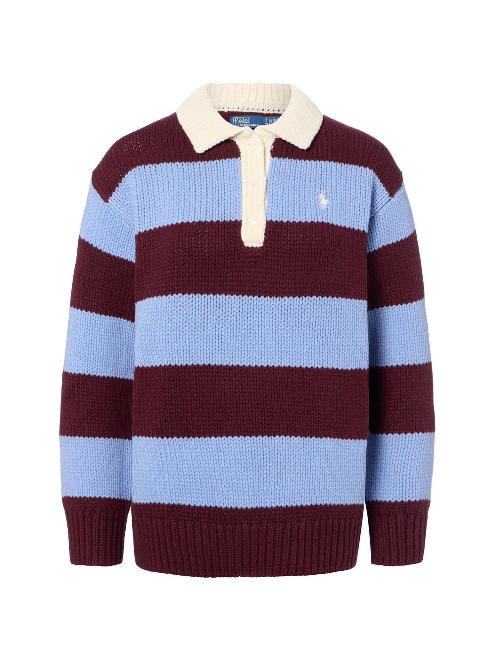 VAN GRAAF Polo Ralph Lauren Damen Hellblau Wollpullover Wolle Blau, Extra Klein