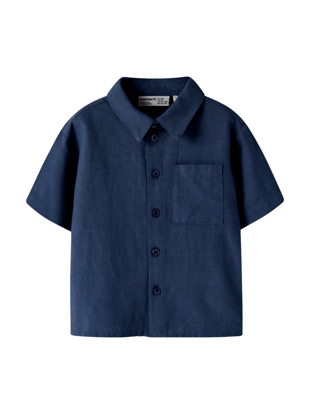 name it Hemd Jungen Viskose blau, 110