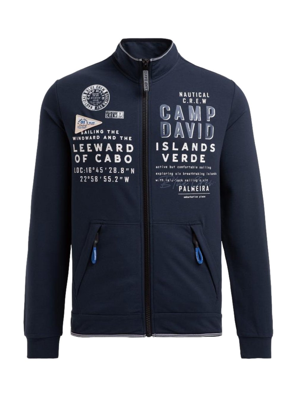 Thumbnail - Camp David Jacke Herren Baumwolle blau bedruckt, M