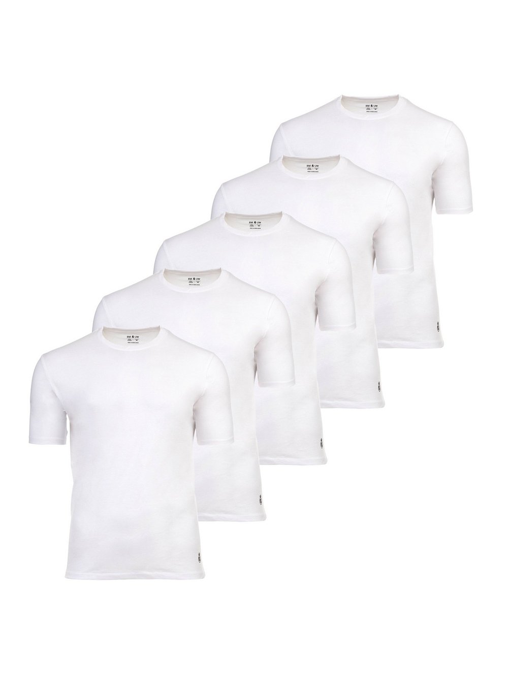 Real Madrid T-Shirt 5er Pack Herren Baumwolle weiß, L