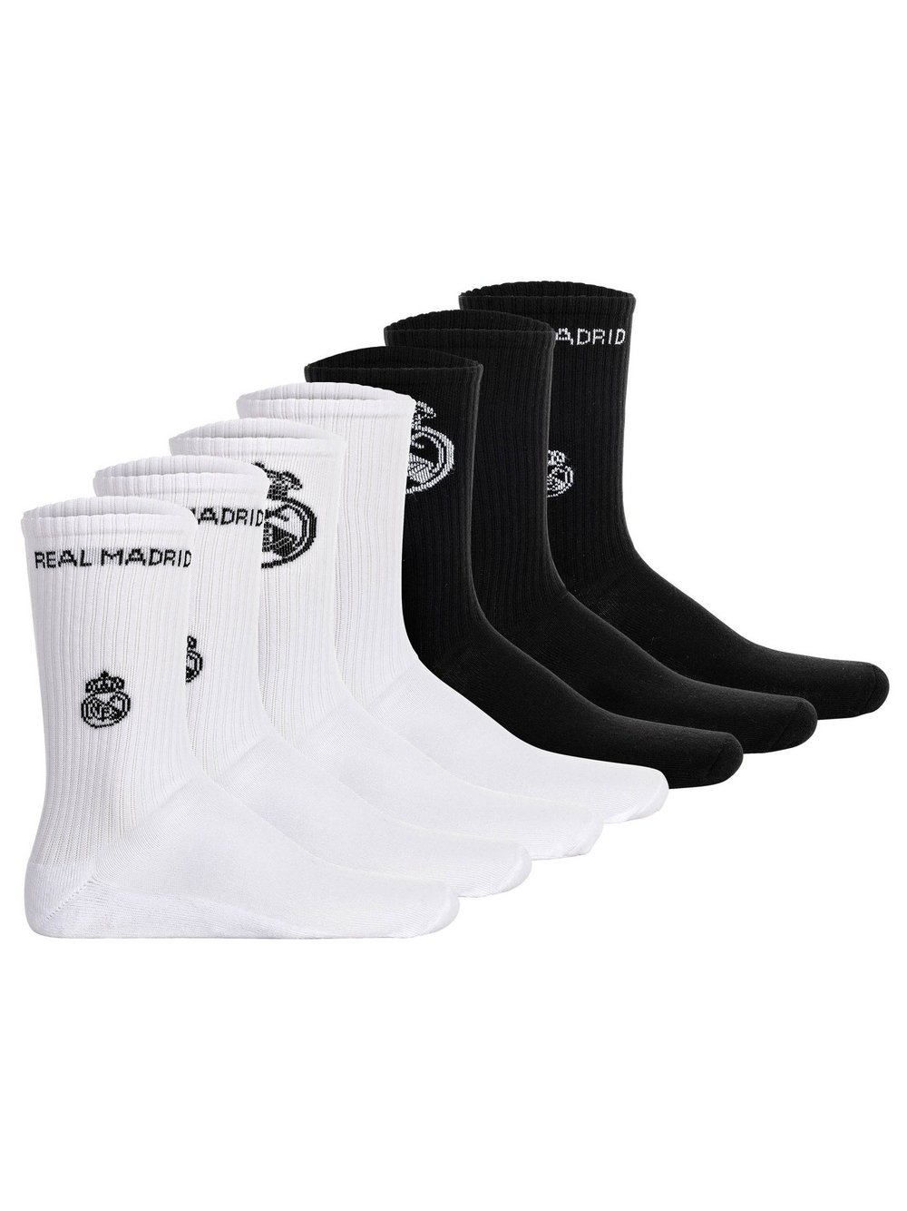 Real Madrid Socken 7er Pack Damen Baumwolle mehrfarbig gemustert, 43-46