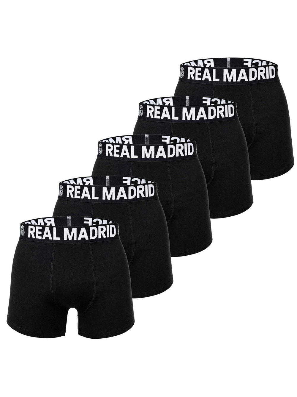 Real Madrid Boxershort 5er Pack Herren Baumwolle schwarz, L