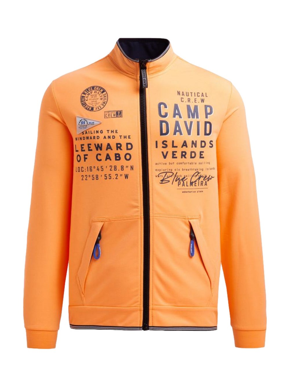 Thumbnail - Camp David Jacke Herren orange bedruckt, L