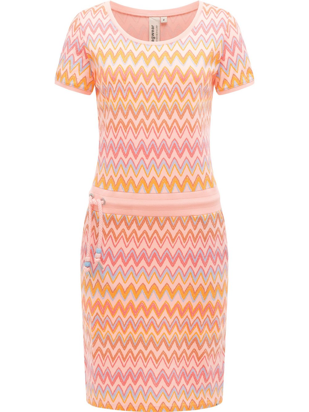 Ragwear Minikleid Damen Baumwolle rosa gemustert, XXXL