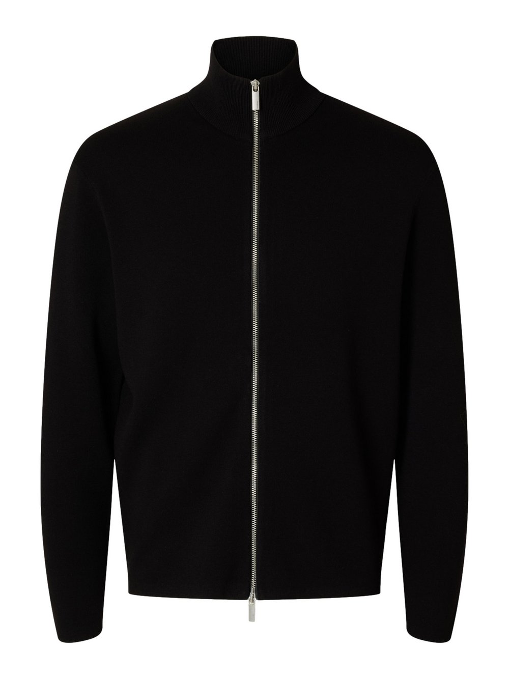 Selected Strickjacke Herren Viskose schwarz, XXL