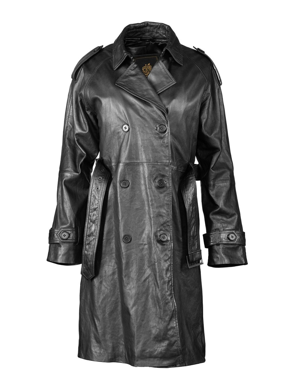 Apple of Eden Ledermantel AOE-145 Damen schwarz, 36