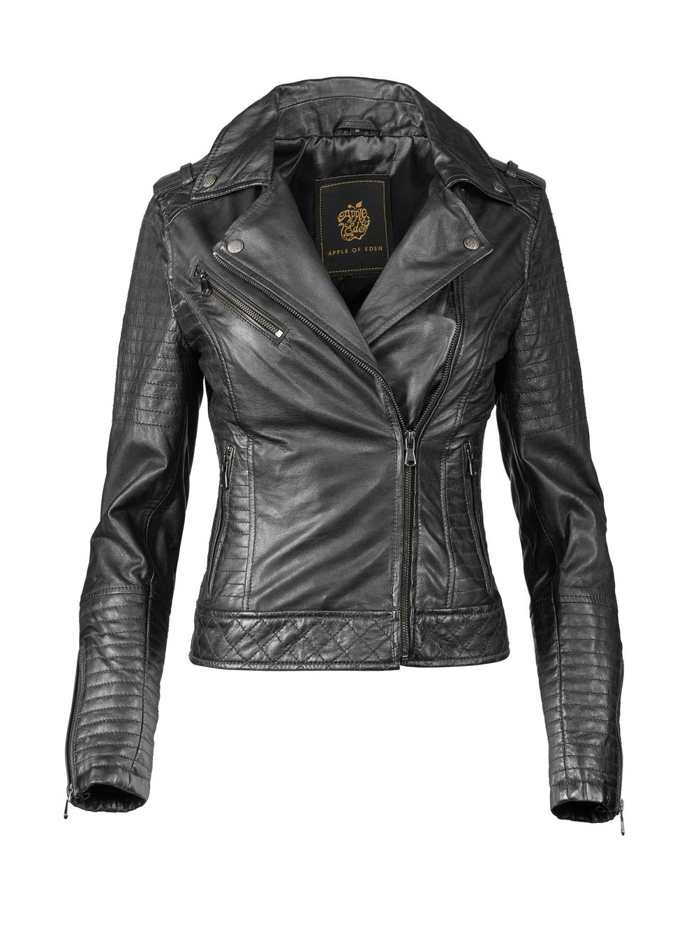 Apple of Eden Lederjacke Damen schwarz, 40