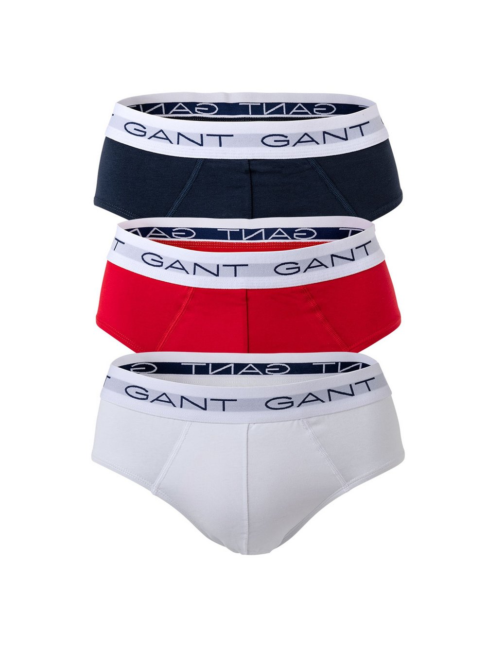 Gant Slip 3er Pack Herren Baumwolle mehrfarbig, L