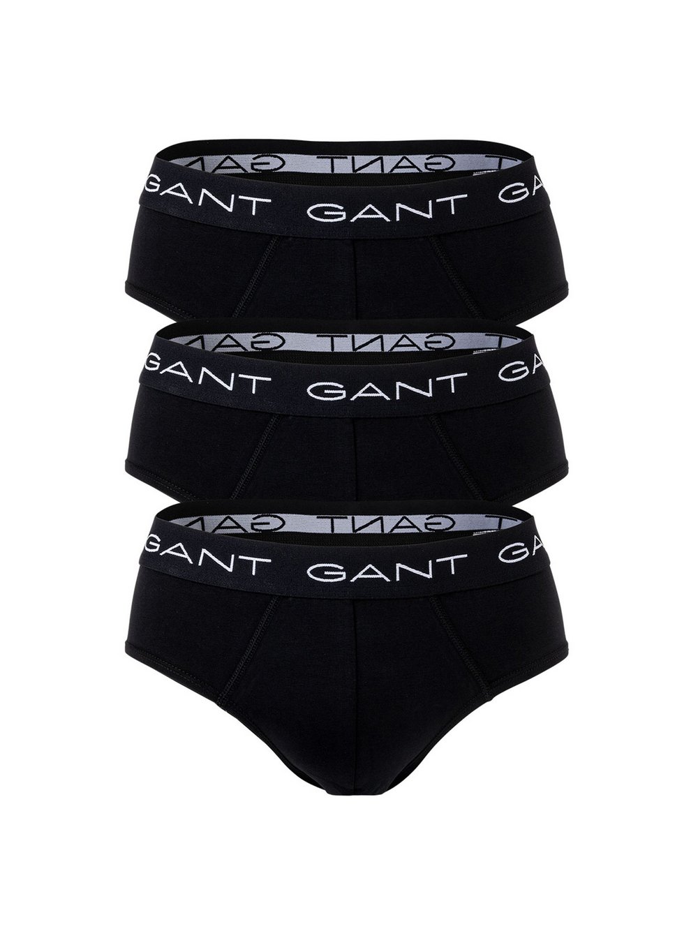 Gant Slip 3er Pack Herren Baumwolle schwarz, L