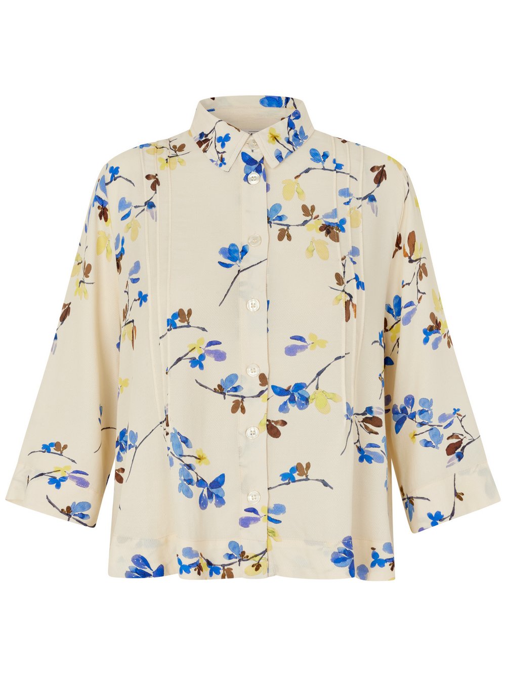 Masai Hemdbluse Damen Viskose beige bedruckt, 46