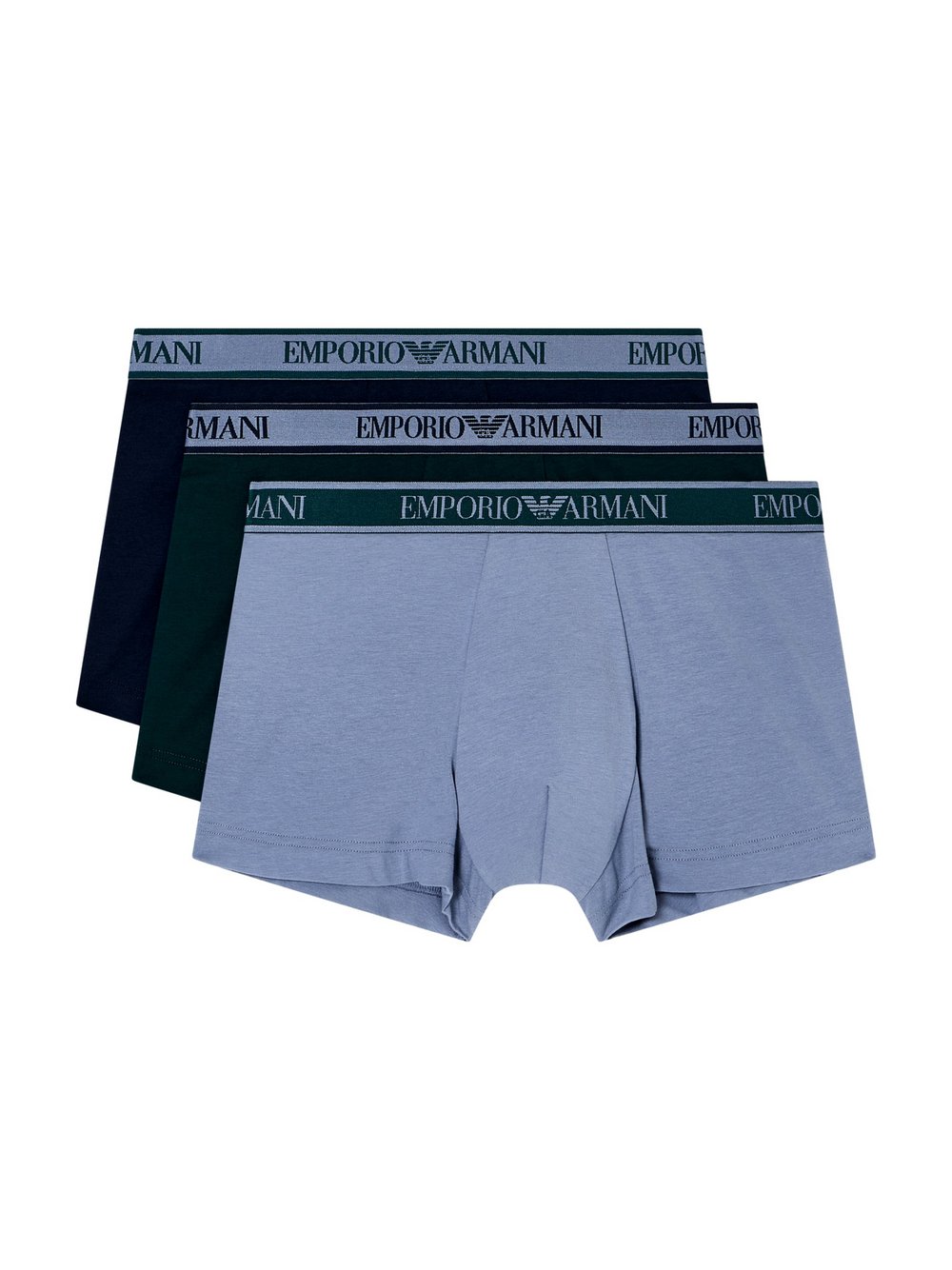Thumbnail - Emporio Armani Boxershorts Herren Baumwolle blau bedruckt, XXL