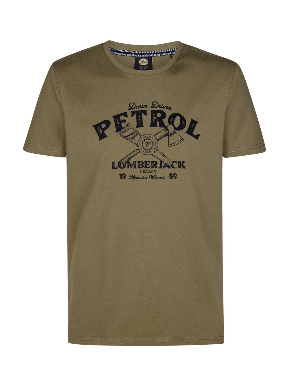 Thumbnail - Petrol Industries T-Shirt Herren Baumwolle grün bedruckt, M