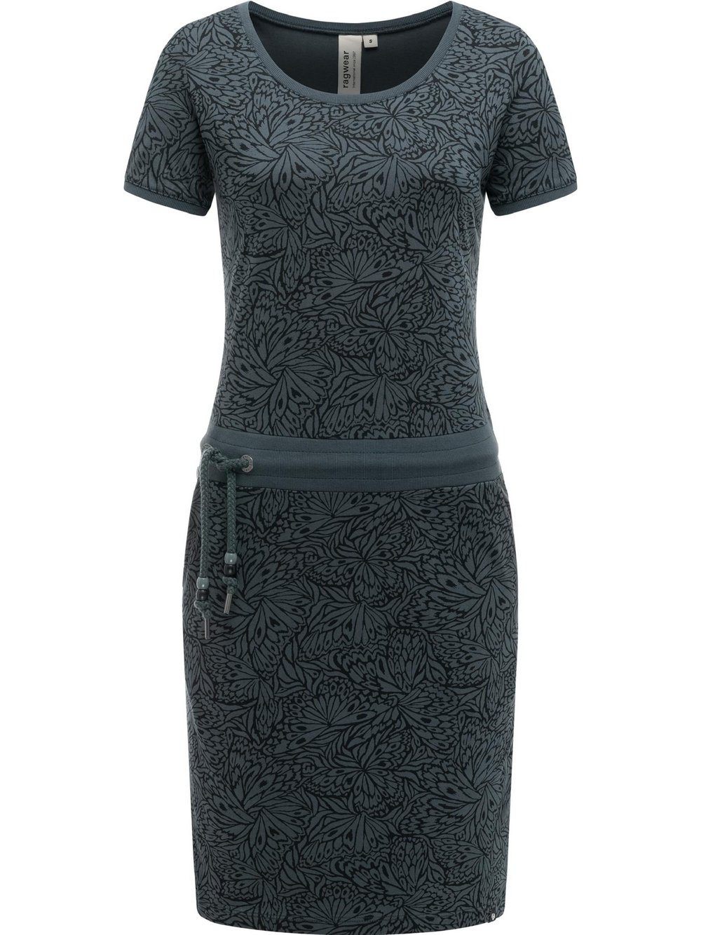 Thumbnail - Ragwear Sommerkleid Damen Baumwolle grau gemustert, XXXL