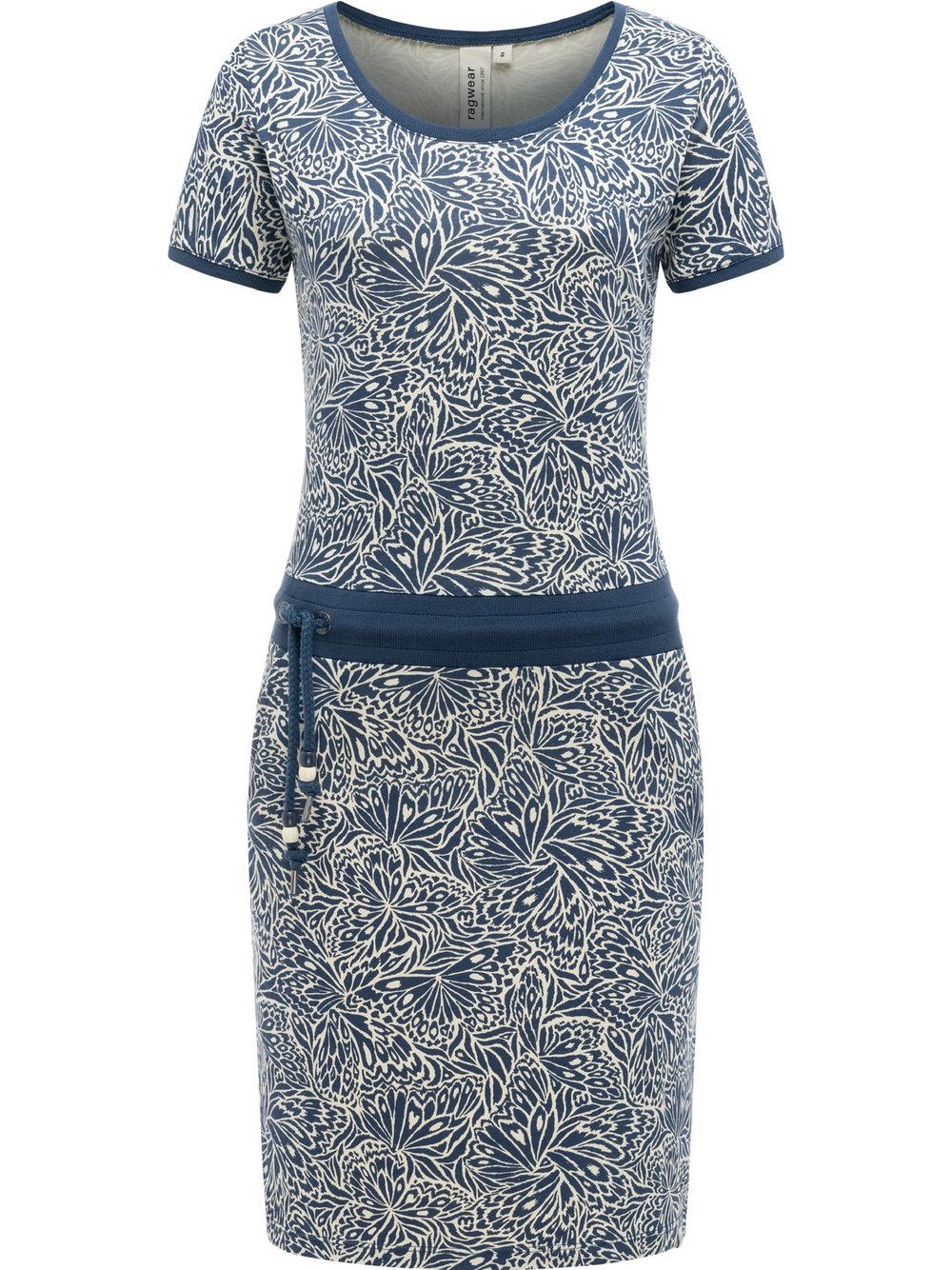 Thumbnail - Ragwear Sommerkleid Damen Baumwolle blau gemustert, XXL