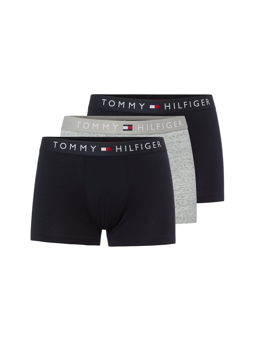 Tommy Hilfiger Herren Grau 3P Original Trunks Multi-Colour-2 Baumwolle Medium - Bild 3