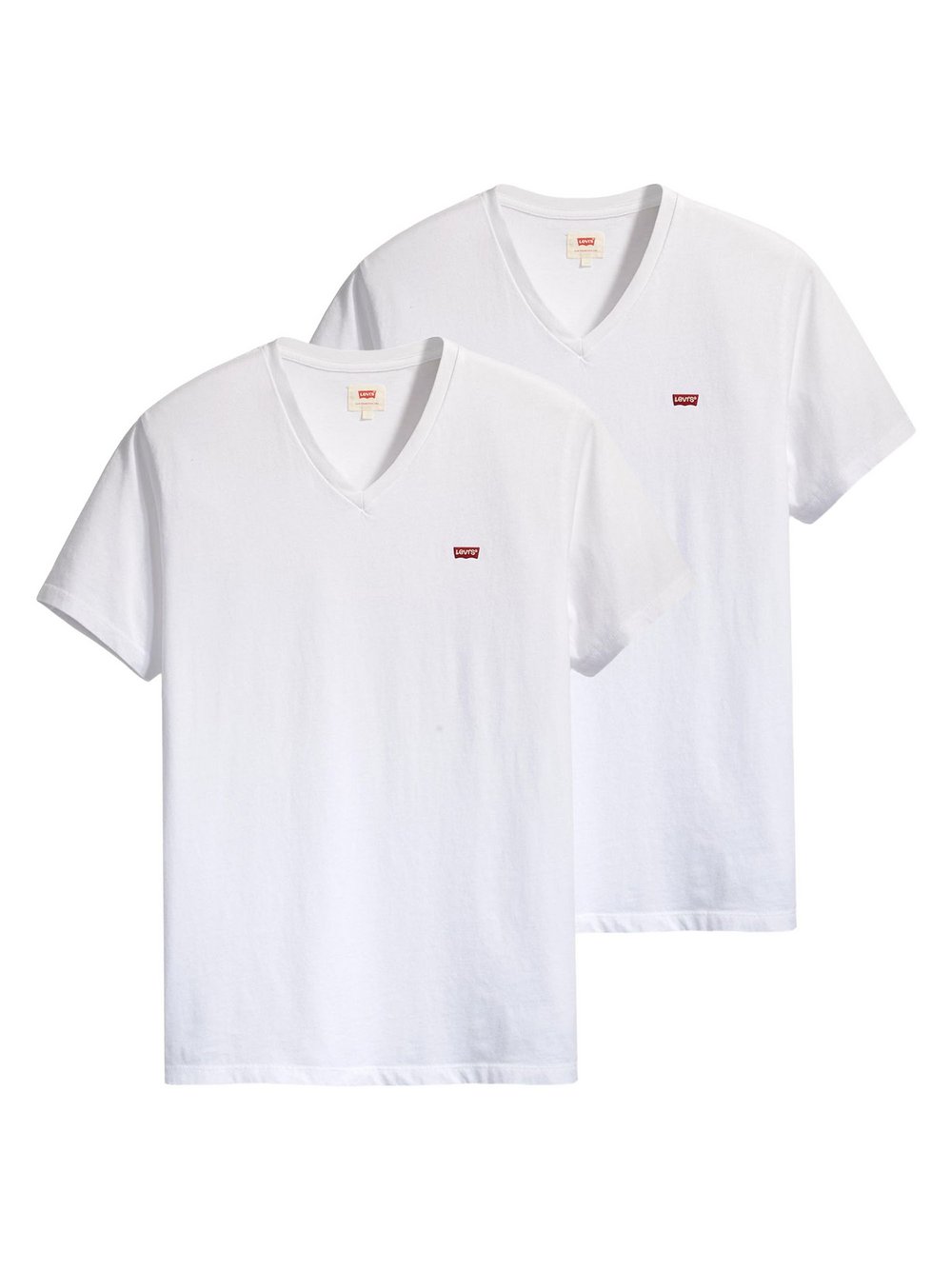 Levi's T-Shirt 2er Pack Herren Baumwolle weiß, L