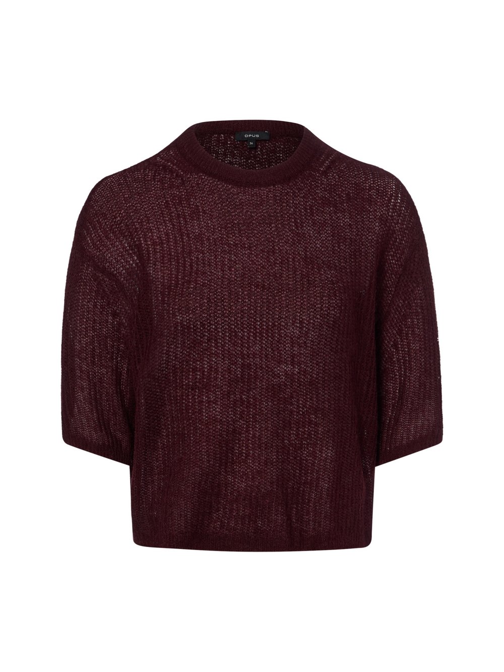 VAN GRAAF Opus Damen Bordeaux Strickpullover Mit Alpaka-Anteil Mehrfarbig, Größe 40