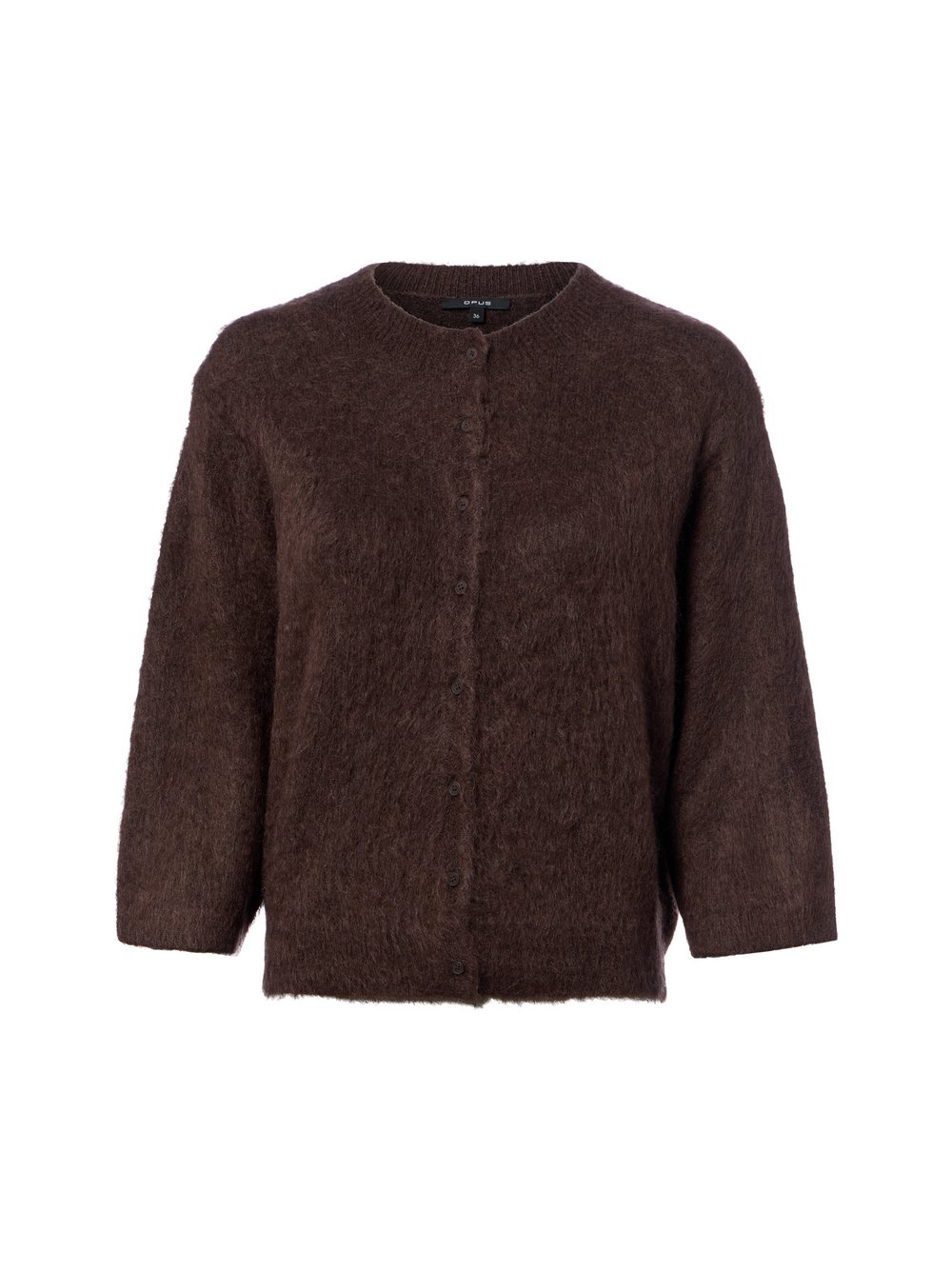 VAN GRAAF Opus Damen Schoko Strickjacke Mit Woll- Und Mohair-Anteil Wolle Braun, Größe 42