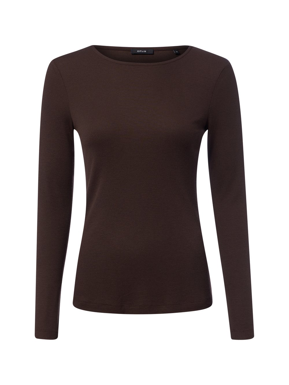 VAN GRAAF Opus Damen Schoko Langarmshirt Modal Braun, Größe 36