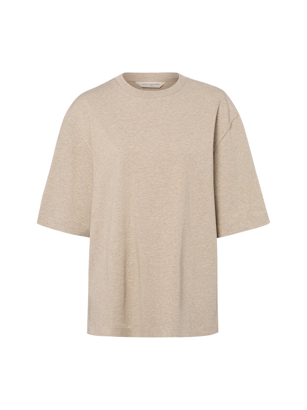 VAN GRAAF Msch Copenhagen Damen Melange T-Shirt Baumwolle (100%) Braun, Mittel
