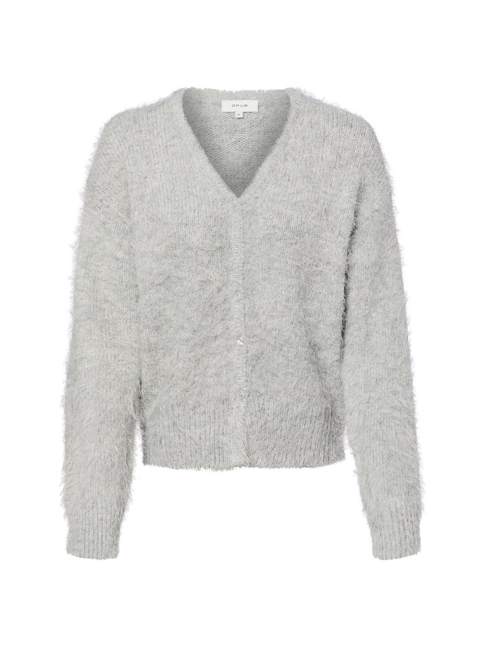 VAN GRAAF Opus Damen Hellgrau Strickjacke Mit Woll-Anteil Grau, Größe 38