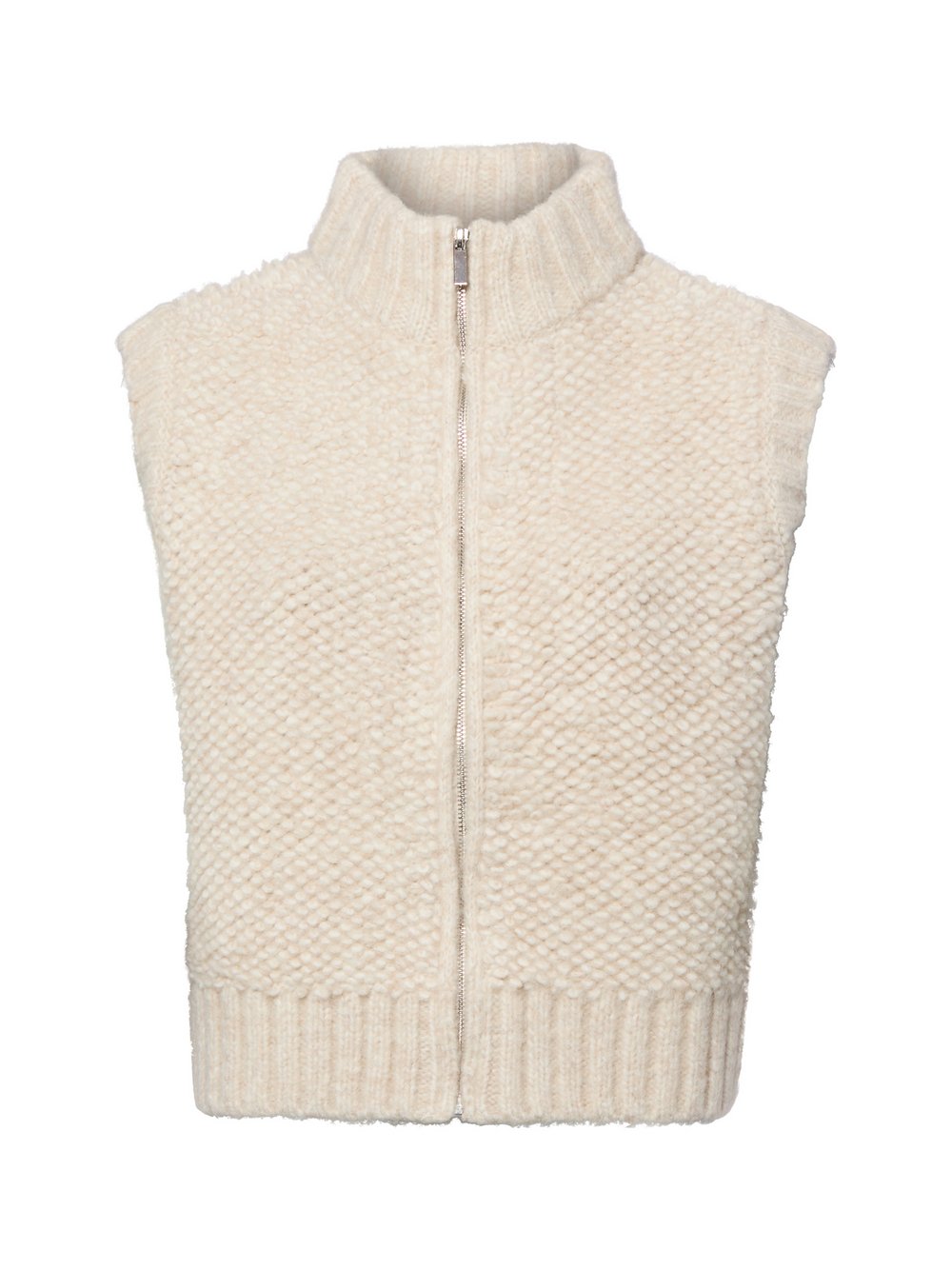 VAN GRAAF Opus Damen Ecru Strickweste Mit Woll-Anteil Weiß, Größe 40