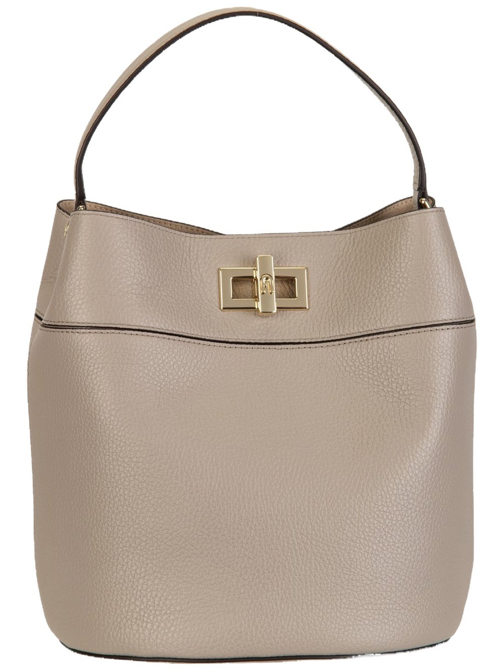 VAN GRAAF Furla Damen Taupe Handtasche Leder Grau, One Size