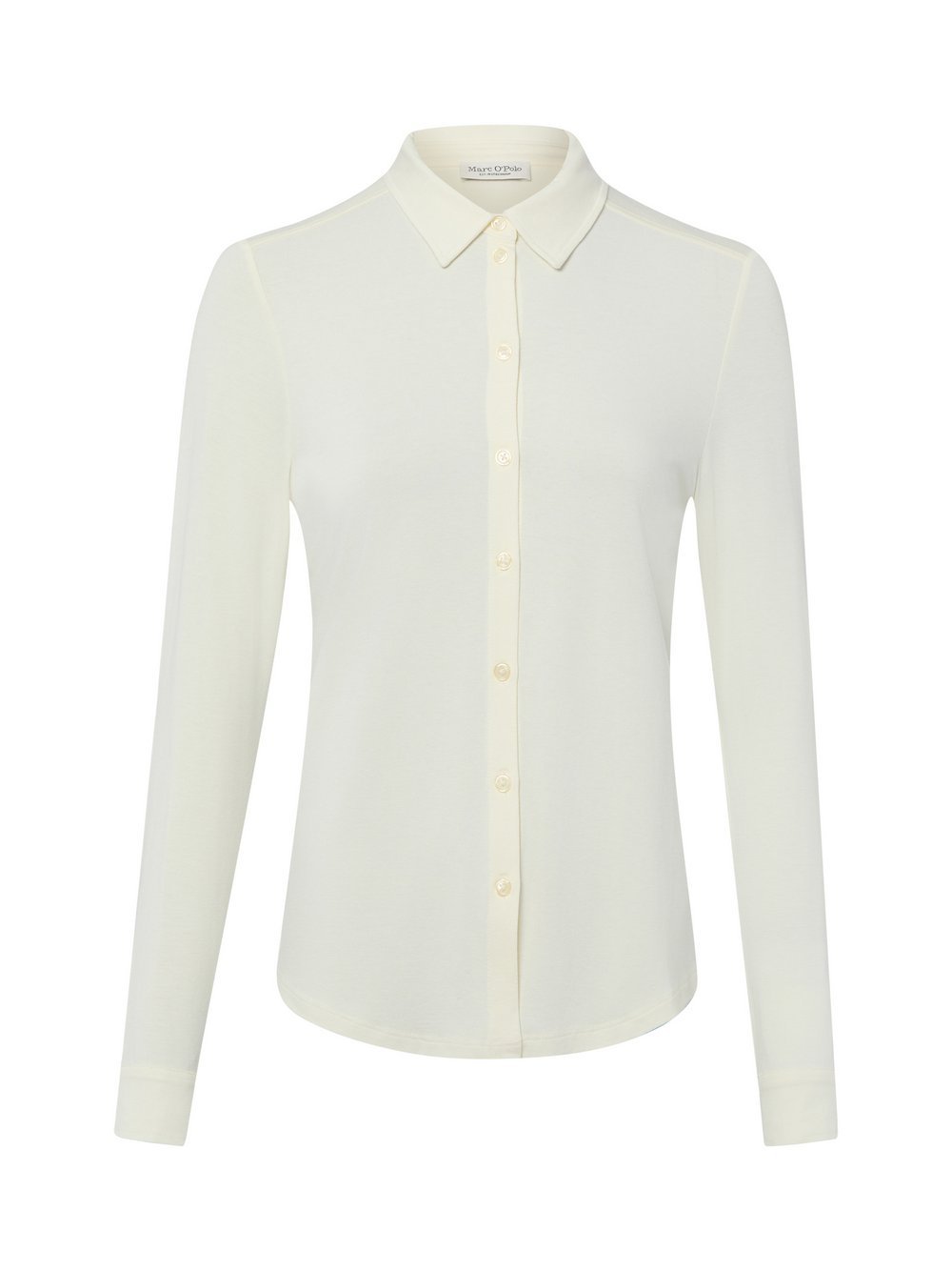 Marc O'polo Jersey-Blouse, Long Sleeve, Collar,, Off White - Bild 7