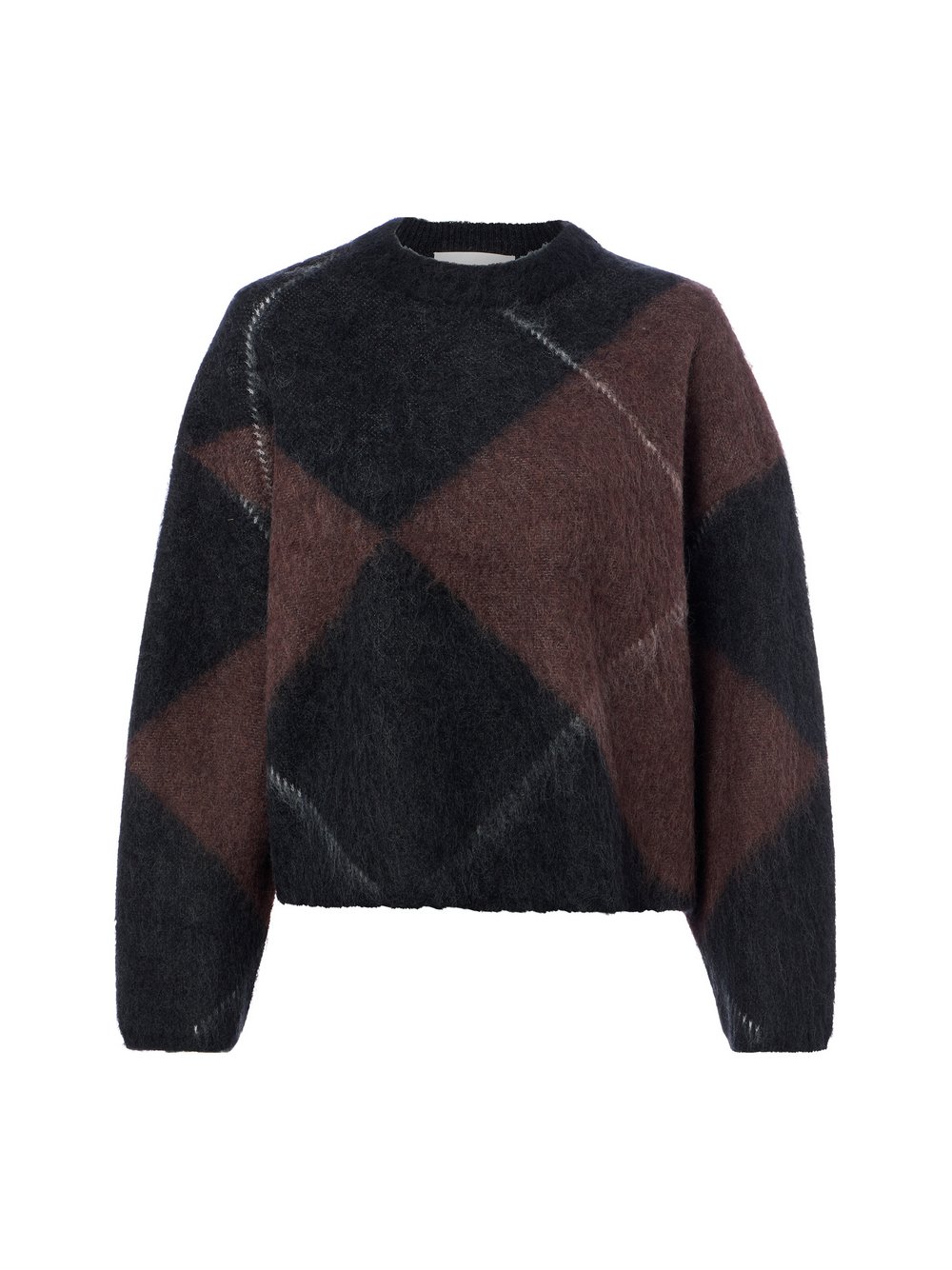 VAN GRAAF Opus Damen Schwarz Strickpullover Mit Woll- Und Alpaka-Anteil Polyamid Mehrfarbig, Größe 40
