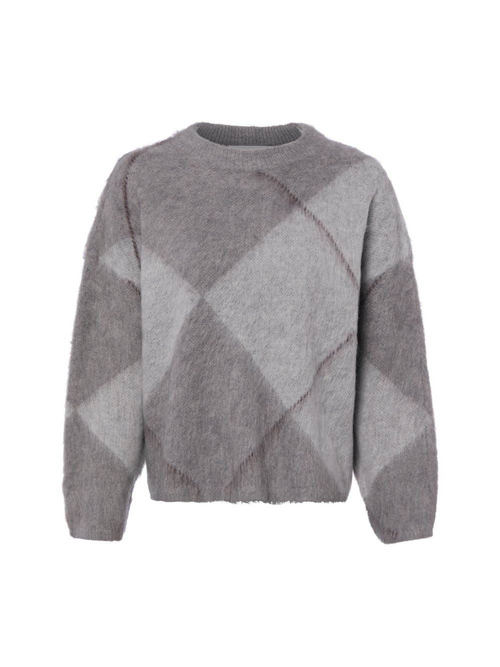 VAN GRAAF Opus Damen Hellgrau Strickpullover Mit Woll- Und Alpaka-Anteil Polyamid Grau, Größe 36