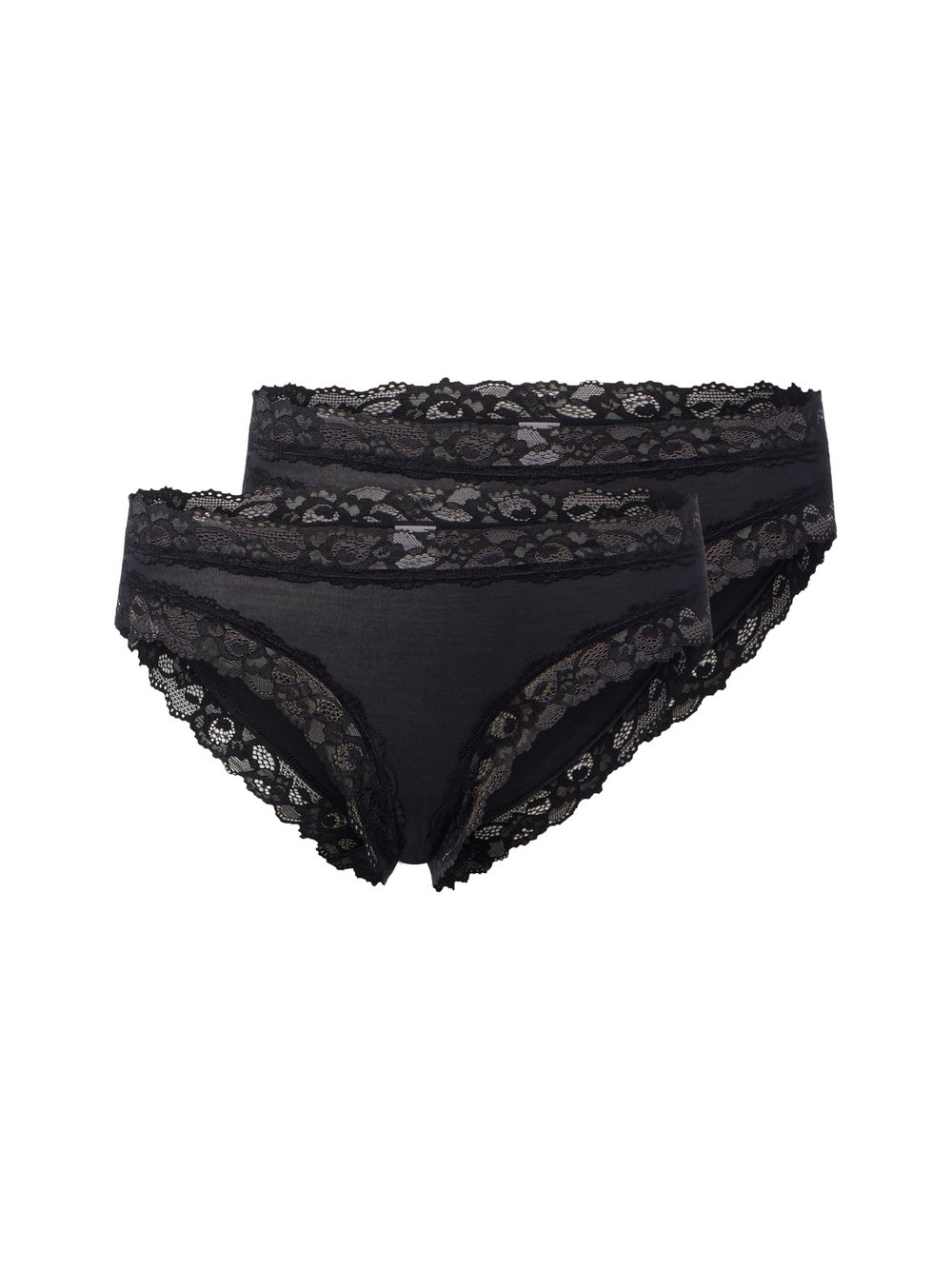 VAN GRAAF Skiny Damen Schwarz Slip Im 2Er-Pack Modal Größe 44