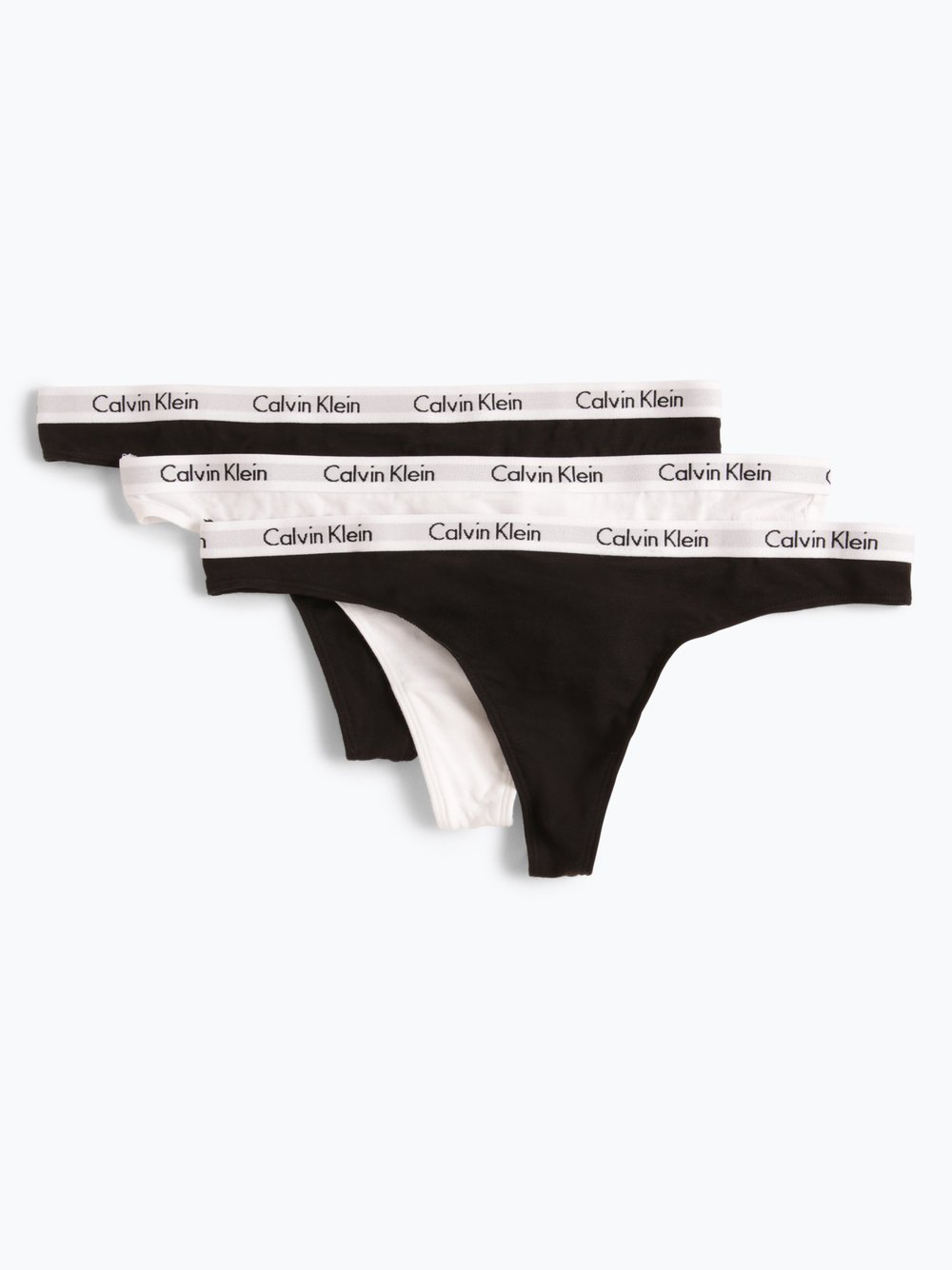 Calvin Klein - Stringi damskie, opakowanie po 3 szt., czarny|biały