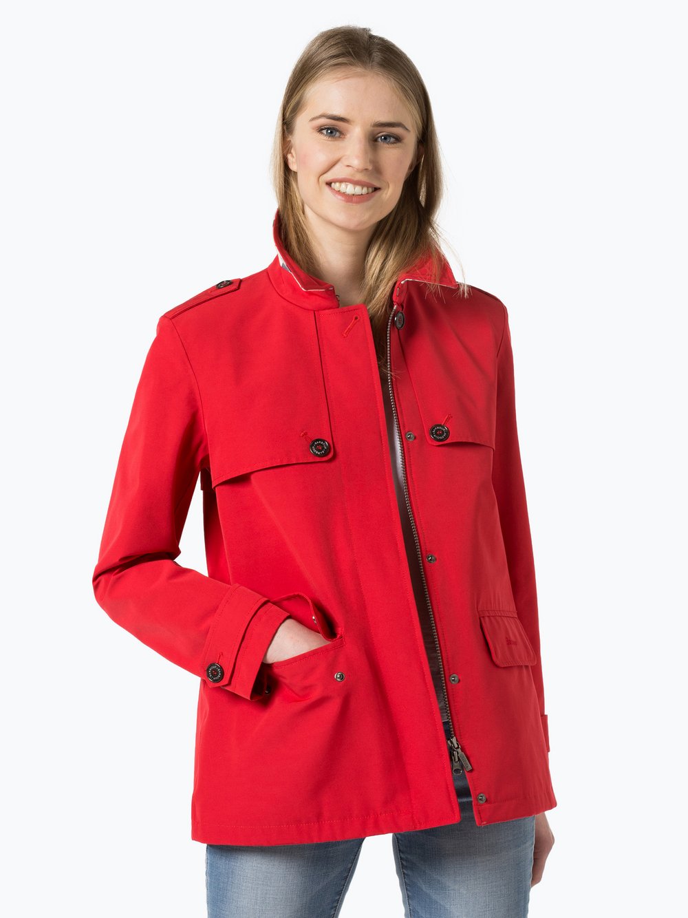 barbour jacke damen rot