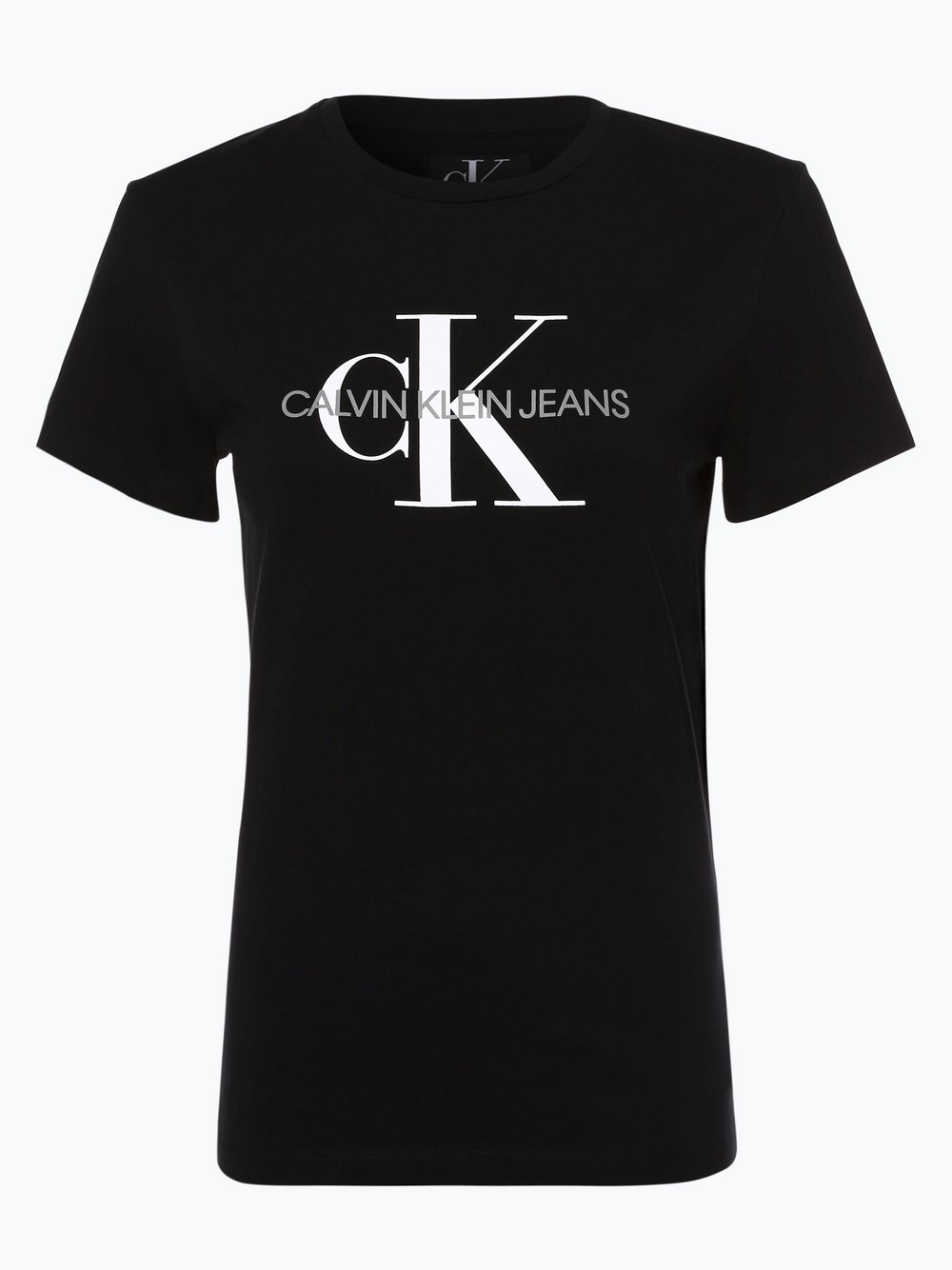Calvin Klein Jeans - T-shirt damski – Heather, czarny