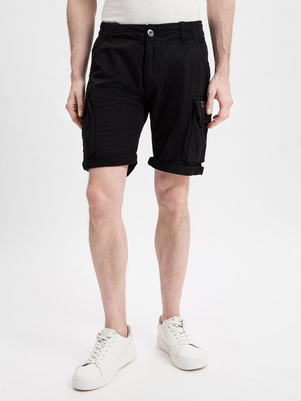 Alpha Industries Shorts Herren Baumwolle schwarz, 33