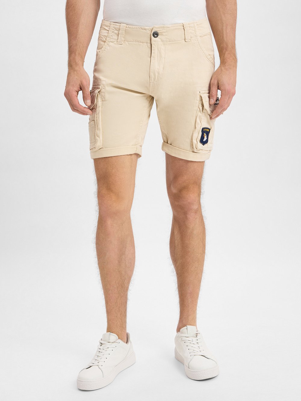 Alpha Industries Shorts Herren Baumwolle weiß, 36