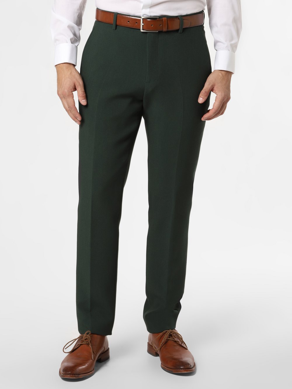 Finshley & Harding London - Męskie spodnie od garnituru modułowego – Grant, zielony