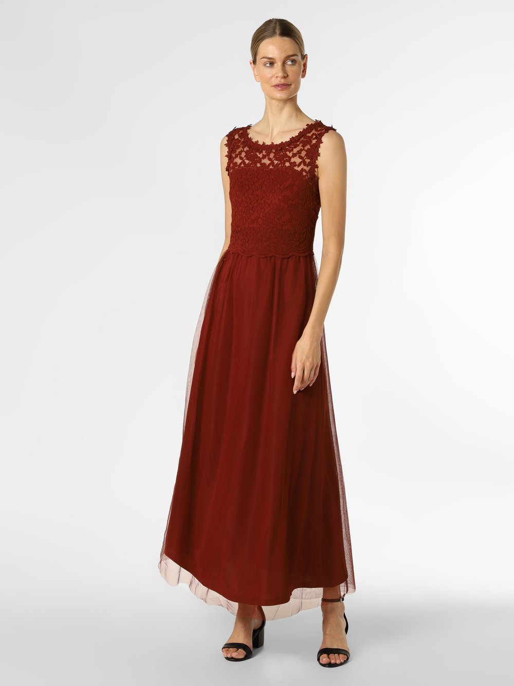 Vila Abendkleid Damen Spitze mehrfarbig, 38