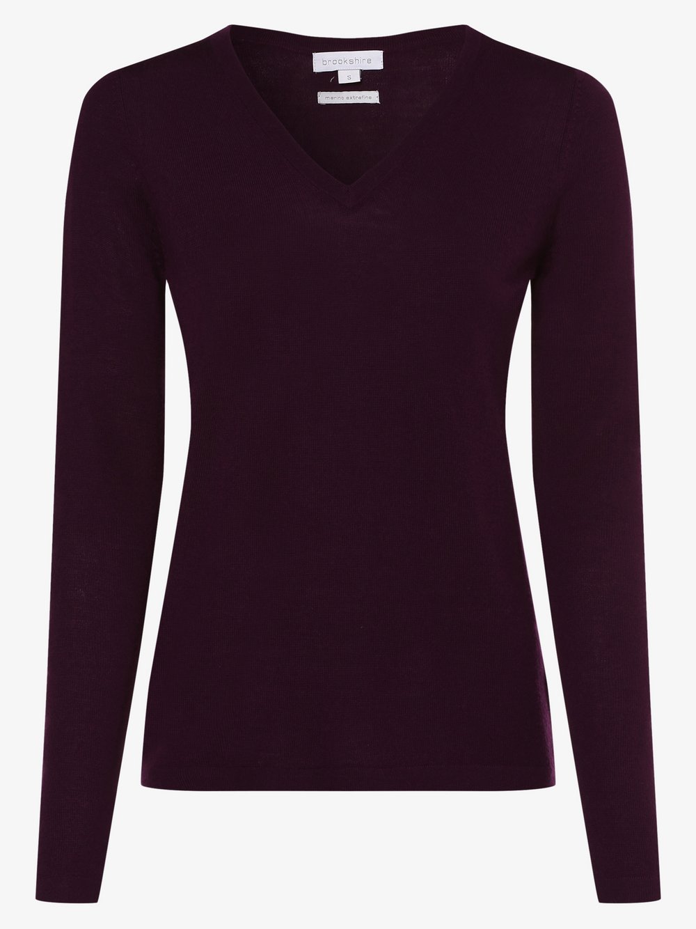 Brookshire - Damski sweter z wełny merino, czerwony