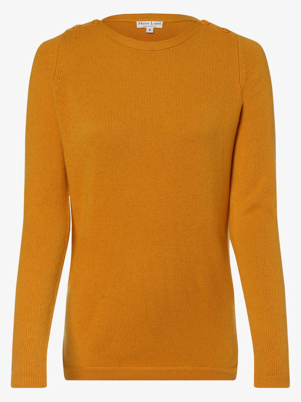 Marie Lund - Damski sweter z wełny merino, żółty