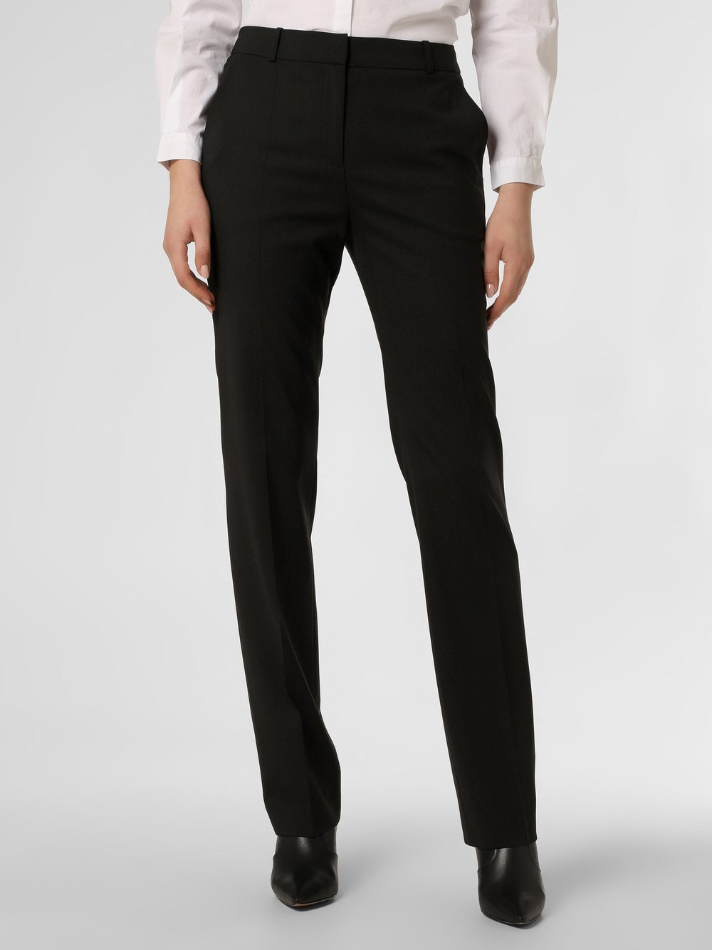 HUGO - Spodnie damskie – The Regular Trousers, czarny