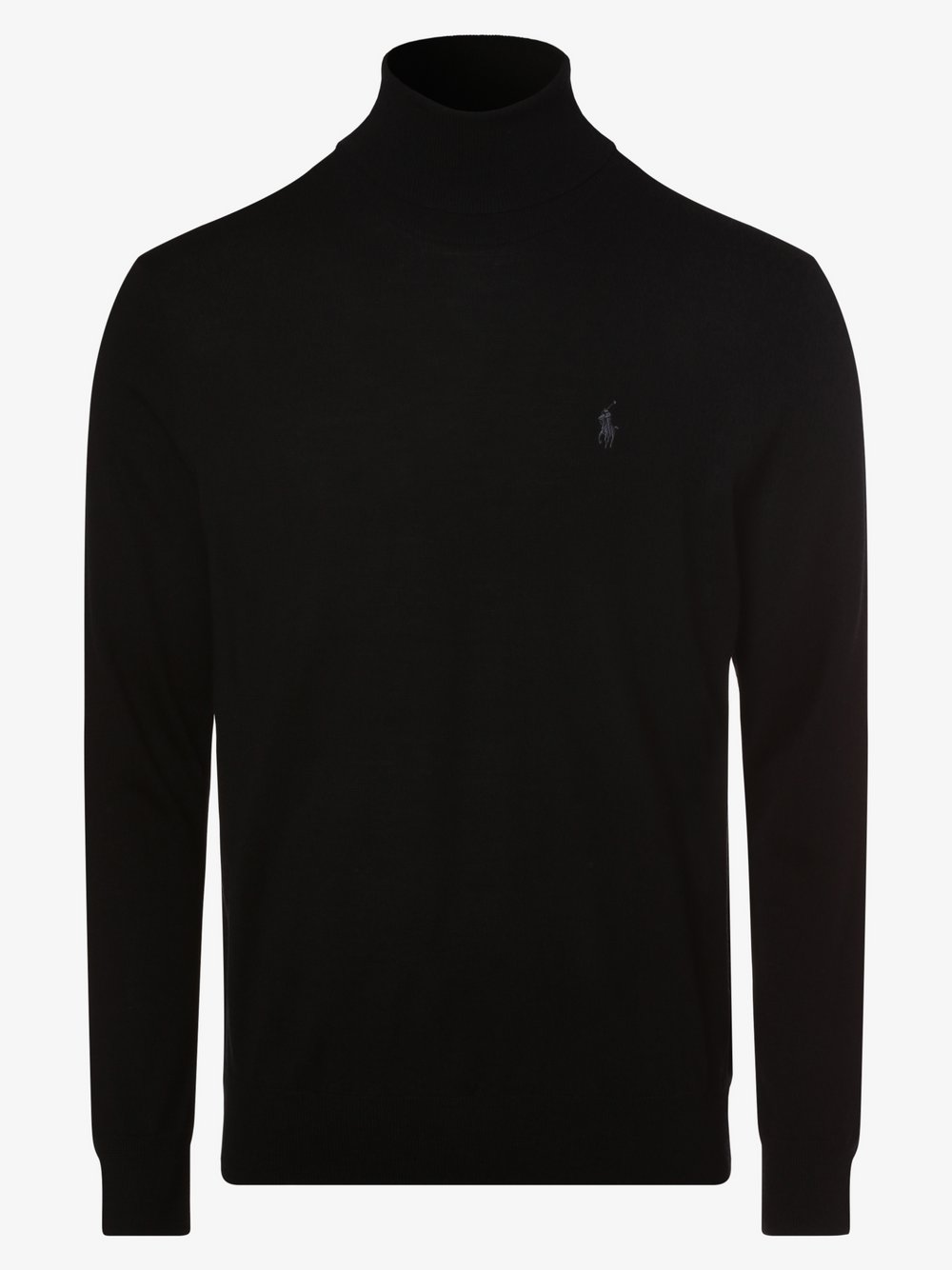Polo Ralph Lauren - Męski sweter z wełny merino, czarny
