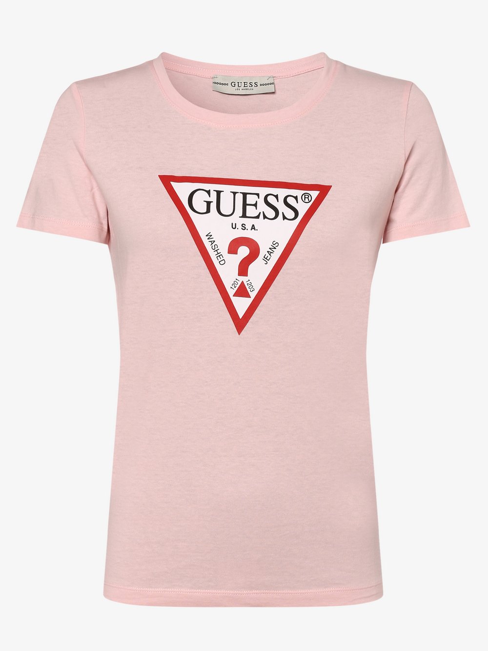 GUESS - T-shirt damski, różowy